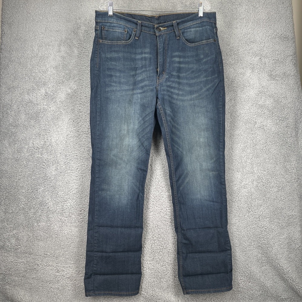 Levis Jeans Mens 36x32 514 Straight Leg Medium Wash Blue Denim